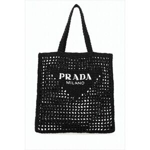 Prada Black Woven Raffia Shoulder Bag - NWT